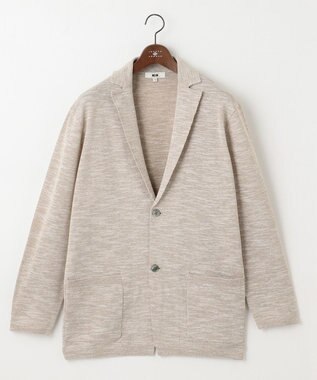 JOSEPH ABBOUD 【キングサイズ・清涼感/軽い/洗える】 スラブギマニットジャケット ベージュ系