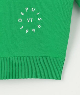 23区GOLF 【WOMEN】【ウォッシャブル】グラフィックダブルジャガードニット ピーコックグリーン系