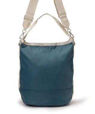 LeSportsac CONVERTIBLE BUCKET BAG/ブルーインディゴ/ベージュ ブルーインディゴ/ベージュ