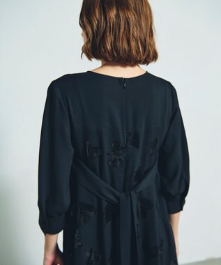 GRACE CONTINENTAL ハートスパンコールワンピース ブラック