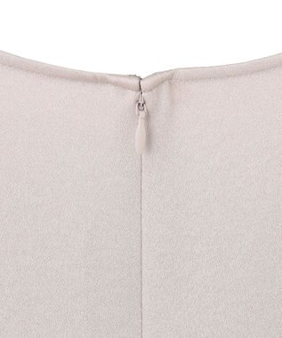 ICB 【洗える】 サテンクレープ Tブラウス パールグレー系