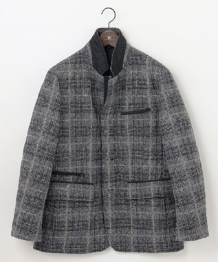JOSEPH ABBOUD 【ストレッチ/イタリア素材/軽量】 イタリア素材使用・スライバーチェックジャケット ライトグレー系4