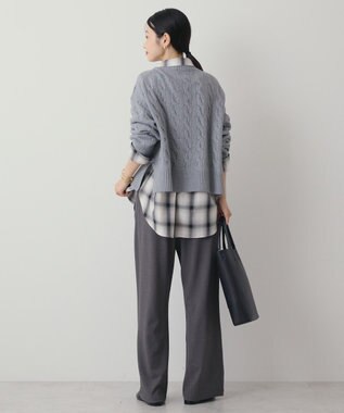 AMERICAN HOLIC ミドルゲージケーブルニットプルオーバー Gray Mixture