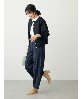 Green Parks ・ｆｕｒｒｙ　ｒａｔｅ２ｗａｙかる~いニットカーデ Black