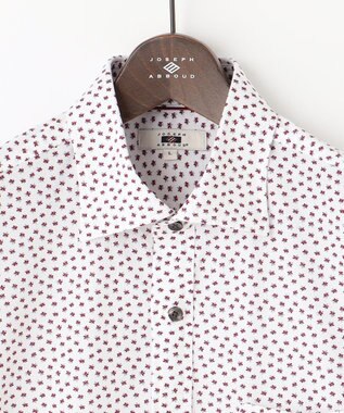 JOSEPH ABBOUD 【キングサイズ】ストレッチ コンパクトジャージープリント シャツ ワイン系5