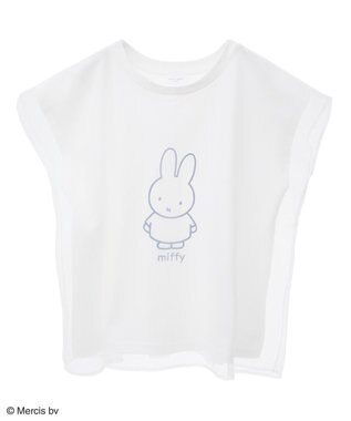 Green Parks ｍｉｆｆｙ／チュールドッキングプリントＴシャツ Off White