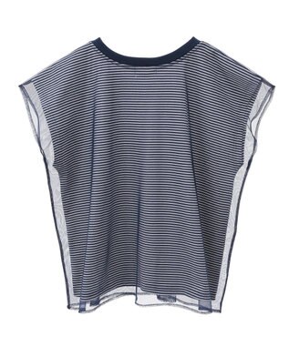 Green Parks ｍｉｆｆｙ／チュールドッキングプリントＴシャツ Border