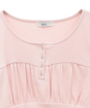 earth music&ecology 切替ギャザーコンパクトカットプルオーバー Pink