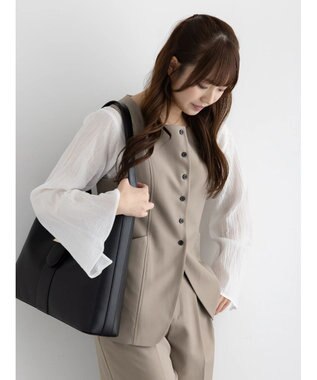 Te chichi スクエアネックジレ【AOYAMA FASHION ASSOCIATION × Te chichi】 モカ