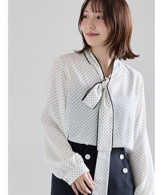 Te chichi パターンアソートボウタイブラウス《2026 spring catalog item》 オフホワイト