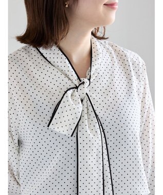 Te chichi パターンアソートボウタイブラウス《2026 spring catalog item》 オフホワイト
