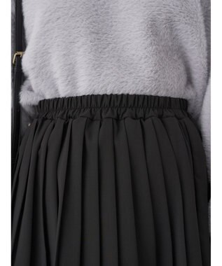 earth music&ecology ミックスプリーツティアードスカート Black