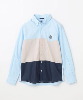 J.PRESS KIDS 【140-170cm】カラーブロック シャツ ブルー系2