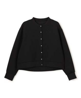 UNFILO L 【野呂佳代さん着用】BEAUTY FORM JERSEY スナップカーディガン ブラック