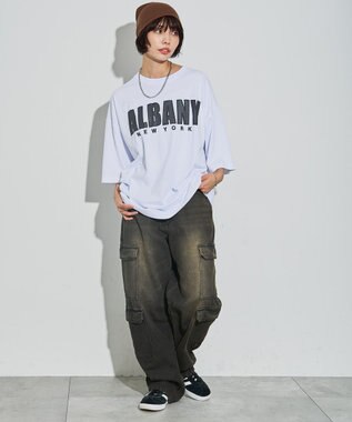 WEGO 【ユニセックス着用ITEM/ネックレス付き】アクセ付きグラフィックT（S） ホワイトその他