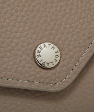 TOPKAPI 【Breath TOPKAPI】DUAL デュアル シュリンクレザー バイカラー 三つ折り 財布　薄型 / 軽量 グレージュ