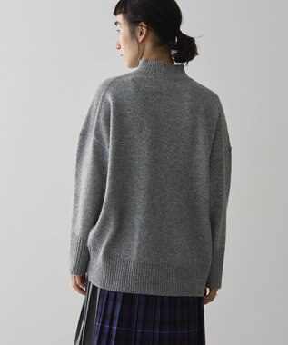 AMERICAN HOLIC モックネックコクーンニットプルオーバー Gray Mixture