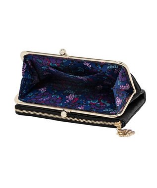 ANNA SUI ピーコック 二つ折り口金長財布 クロ