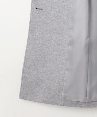 J.PRESS LADIES L Super150sAZAMIビーバー Pコート グレー系