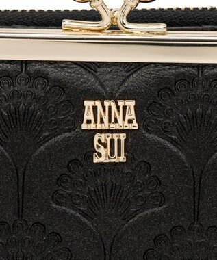 ANNA SUI ピーコック 二つ折り口金長財布 クロ
