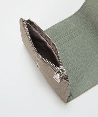 TOPKAPI 【Breath TOPKAPI】DUAL デュアル シュリンクレザー バイカラー 三つ折り 財布　薄型 / 軽量 グレージュ