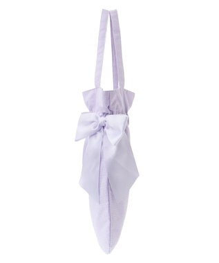 Maison de FLEUR ギンガムチェックダブルリボントートバッグ Lavender