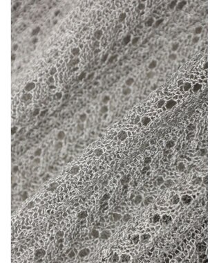 Green Parks すかし柄コンパクトシアーカーディガン Gray