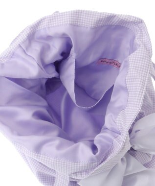 Maison de FLEUR ギンガムチェックダブルリボントートバッグ Lavender