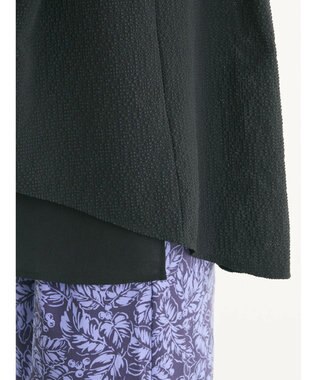 Green Parks 異素材レイヤードノースリーブブラウス Black