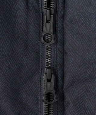 GOTAIRIKU 【仕事で着用可】ラスタードビー フーデッドブルゾン_地柄(24/25年モデル) ネイビー×ヘリンボーン柄(25年新色)