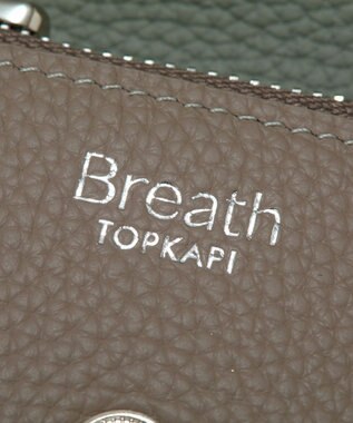 TOPKAPI 【Breath TOPKAPI】DUAL デュアル シュリンクレザー バイカラー 三つ折り 財布　薄型 / 軽量 グレージュ