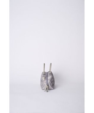 MIYABIYA 【撥水加工】篭目大柄エンボスボンディングミニボストン シルバーグレー