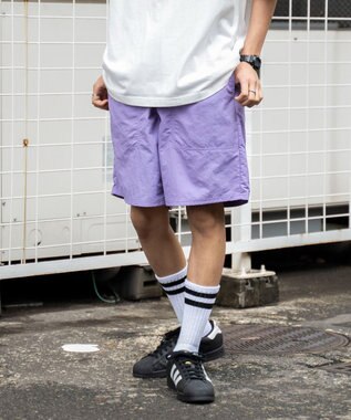 WEGO 【速乾/ウエストゴム/SMLサイズ】ナイロンイージーショーツ ライトパープル