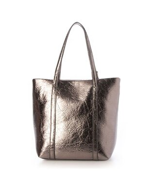 UNBILLION カシュカシュ cachecache / クラッシュメタリック2wayミニトート ダークシルバー