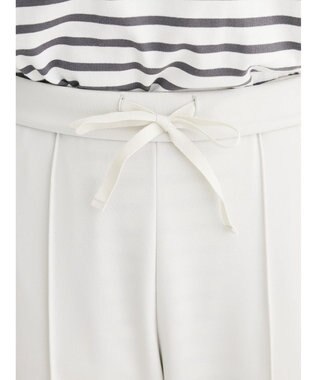 Green Parks らくスレストレートパンツ Ecru