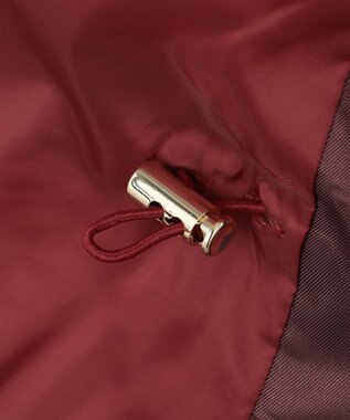 自由区 L 【洗える】ブライトキルト フード付きコート レッド系