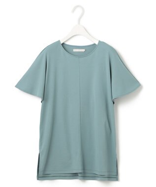 ICB 【接触冷感・UVケア・洗える】 ハイツイストスムース ケープデザインカットソー カデットブルー系