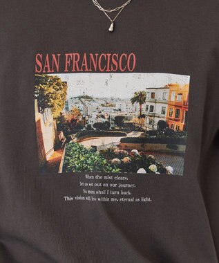 AMERICAN HOLIC SANFRANCISCO ロゴ＆フォトTシャツ Charcoal Gray