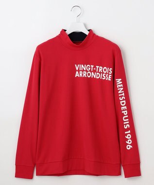 23区GOLF 【MEN】【吸水速乾/UVカット】スポーティ モックネックシャツ レッド系