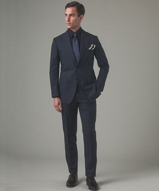 GOTAIRIKU 【形態安定】PREMIUMPLEATS_レギュラーカラー 通年ドレスシャツ（ネイビー） ネイビー系