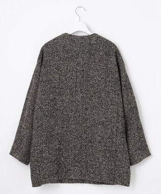 自由区 MANTECOツイード コクーンシルエットコート ベージュ系8