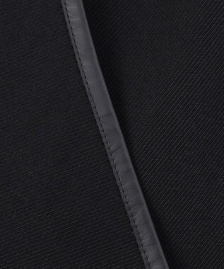 23区 【エステータ】ウールリネン レザートリミング ジャケット ブラック系