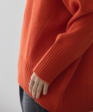 AMERICAN HOLIC モックネックコクーンニットプルオーバー Red