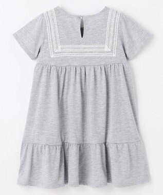 組曲 KIDS 【UVカット】【110-140㎝】セーラーレース ワンピース グレー