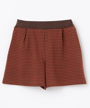 組曲 KIDS 【110-140㎝】ハウンドトゥースラップ キュロット オレンジ系3