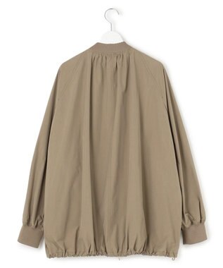 23区 L 【撥水加工】ソフトメモリータフタ ミドル丈 ブルゾン ライトカーキ系