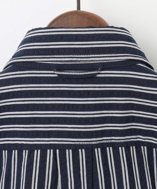 JOSEPH ABBOUD 【キングサイズ・オーガニックコットン/サスティナブル】JOE COTTON プリッセリバー リバーシブル シャツ ネイビー系1