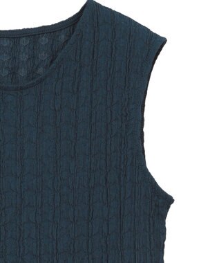 AMERICAN HOLIC フクレジャガードノースリーブトップス Navy