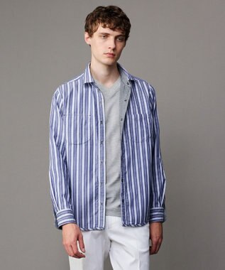 JOSEPH ABBOUD 【キングサイズ・2WAY】リバーシブル シャツ グレー系