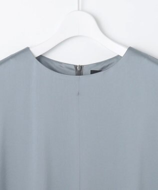 自由区 【Exclusive】シャイニーサテン ドレス チャコール